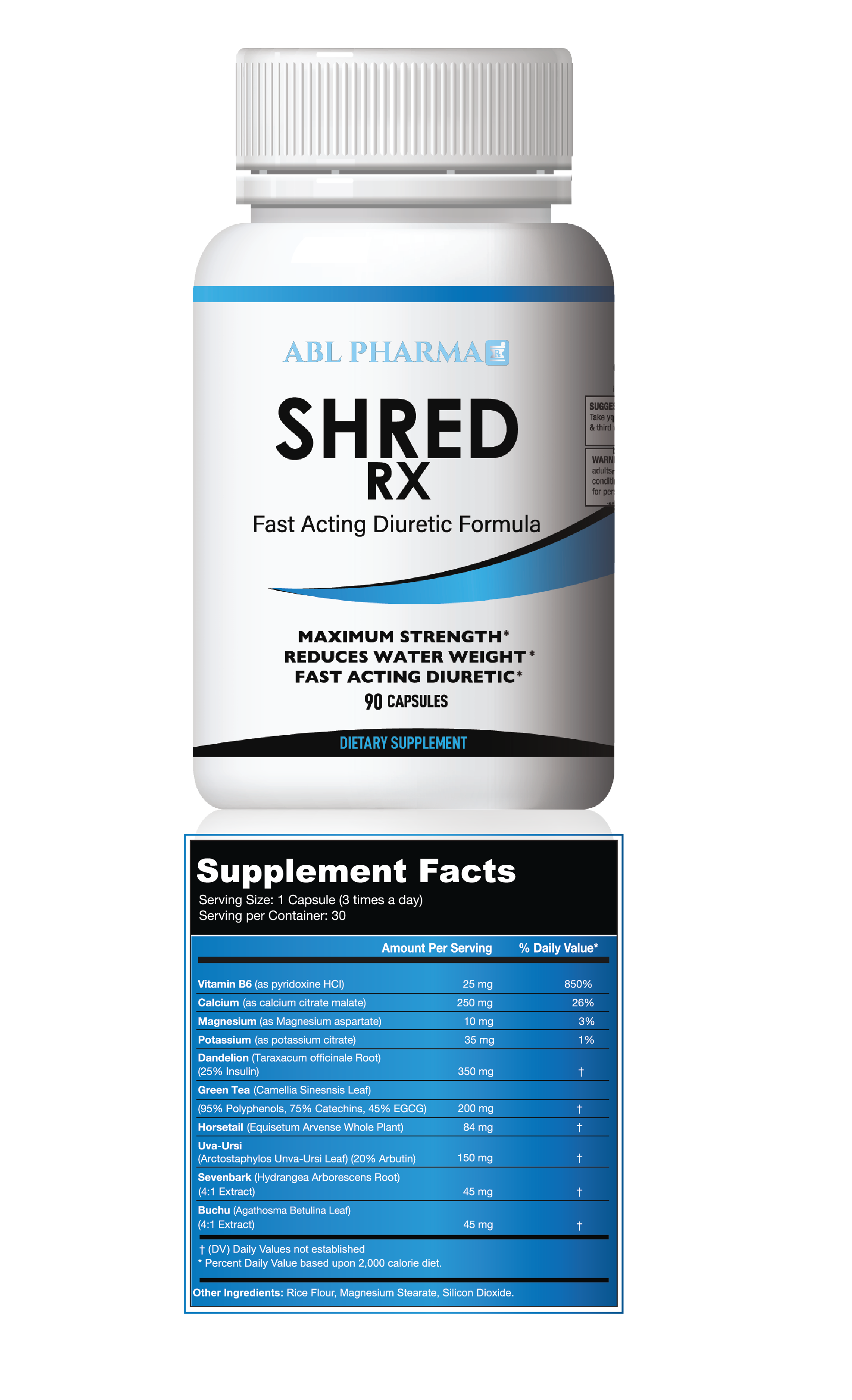 SHRED RX - Fast Acting Diuretic Formula